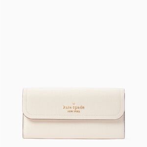 NWOT kate spade large Rosie flap wallet in parchment